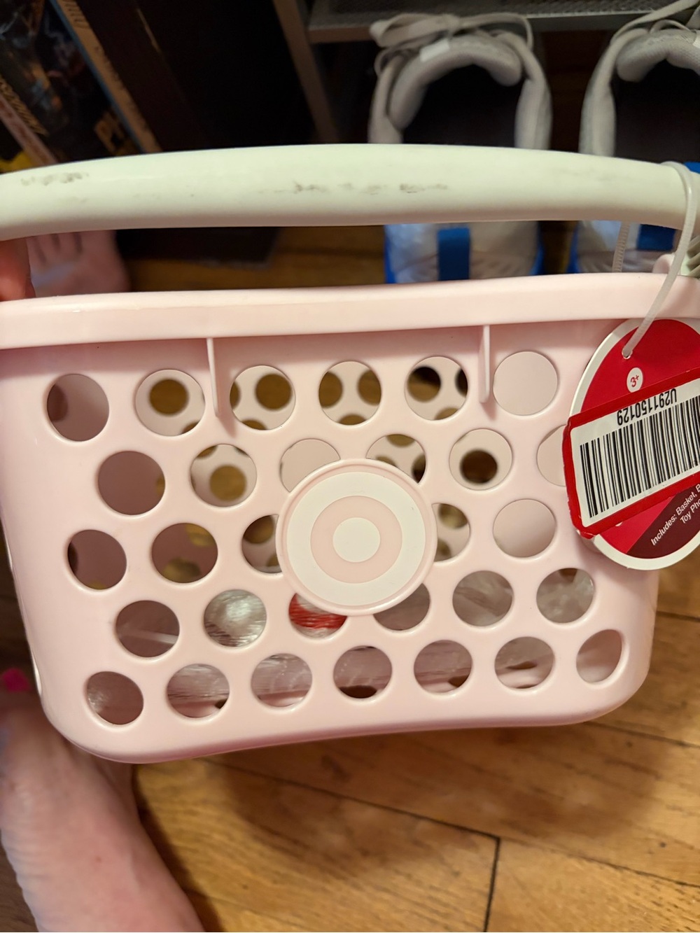 Pink target shopping basket